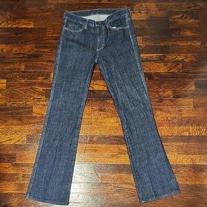 EUC 7 For All Mankind Blue Flare Leg Jeans Indigo Blue With 32" Inseam Designer